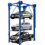 Loaded PL-14000 Triple Stacker Parking Lift Power Controls for  auto stacker parking car lift