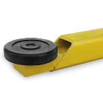 Rubber lifting pad on a BendPak two-post car lift arm.
