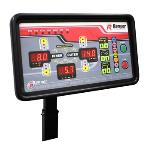 Wheel balancer soft-touch key pad and display panel features tire and wheel graphics to help simplify speed entry of wheel data and helps guide technicians through balancing procedures.  DST64T